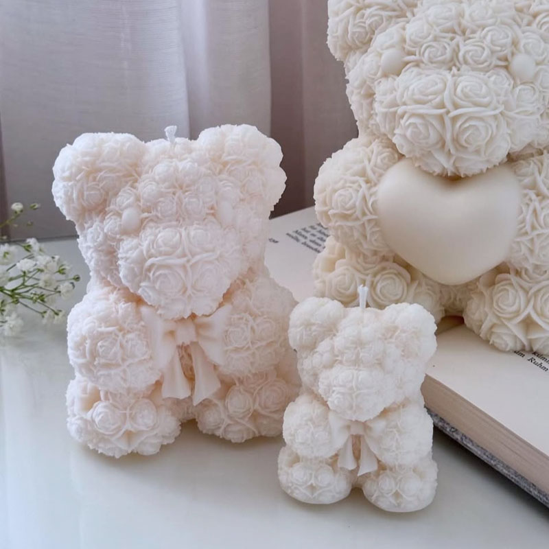Rose Bow Bear Candle Silicone  - Soap Making Gifts review and price