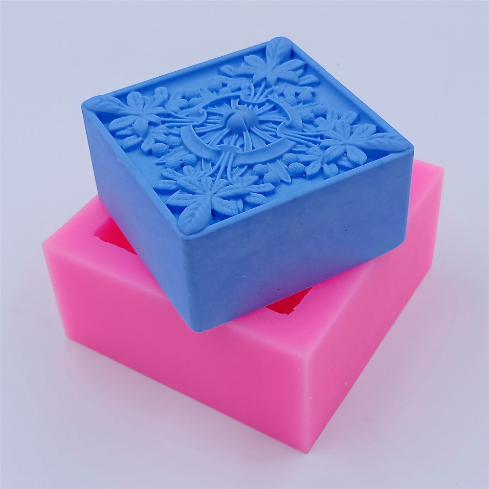 Square Design Soap Molds Flowe - Soap Making Instructions review and price